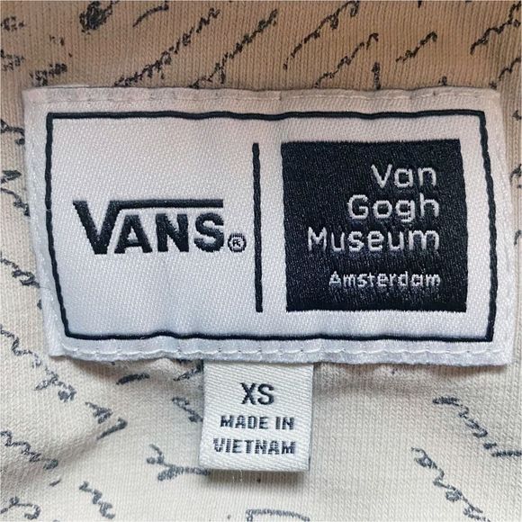 VANS x Van Gogh Skull Black Hooded Sweatshirt - Size XS - Picture 5 of 7